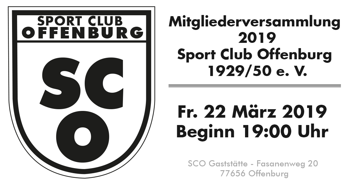 Mitgliederversammlung 201 des SC Offenburg