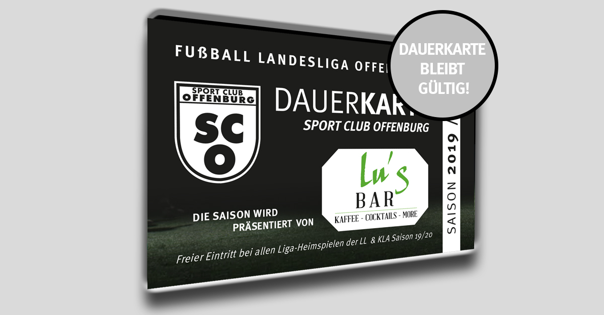 Dauerkarte von 19/20 gilt auch für 20/21